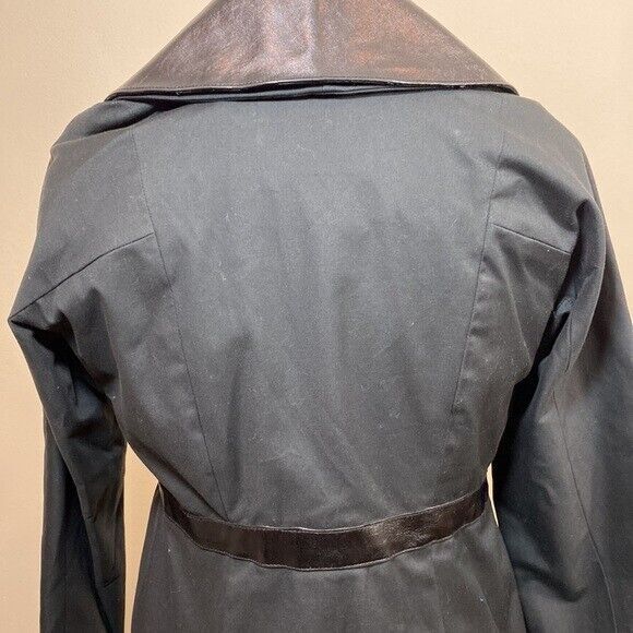 Trasy Resse New York Woman Jacket Black size 4 Leather Blazer B53 - Picture 9 of 12